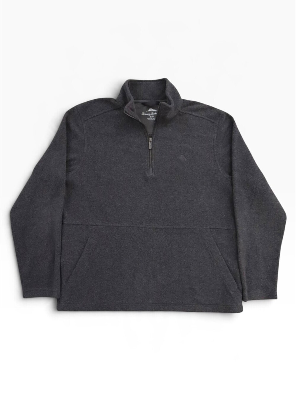 Men's Tommy Bahama Charcoal Grey Lightweight 1/4 Zip Fleece Pullover - Size S
